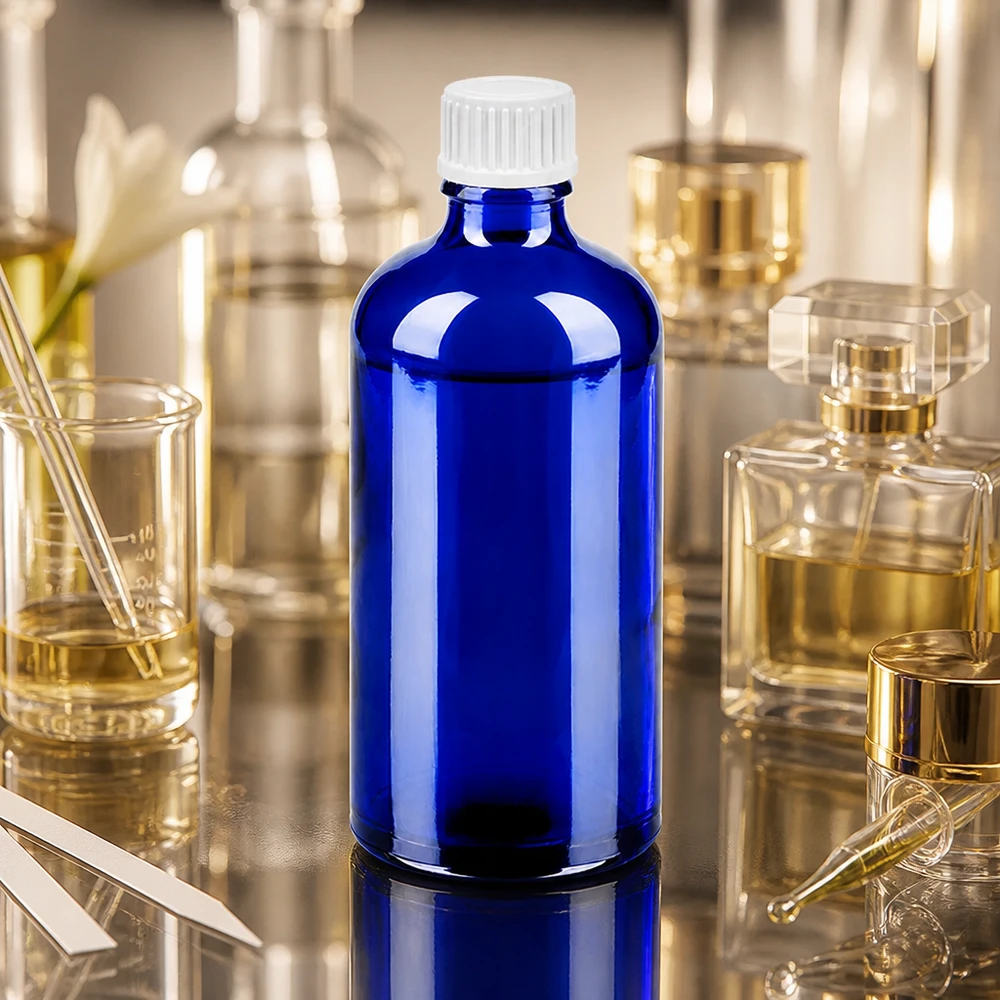 100ml flacon compte-gouttes 0.9mm blanc STD BlueLine UT18/100 Bouteille en verre robuste de 100 ml à débit de goutte contrôlé de 0,9 mm pour un stockage sûr
