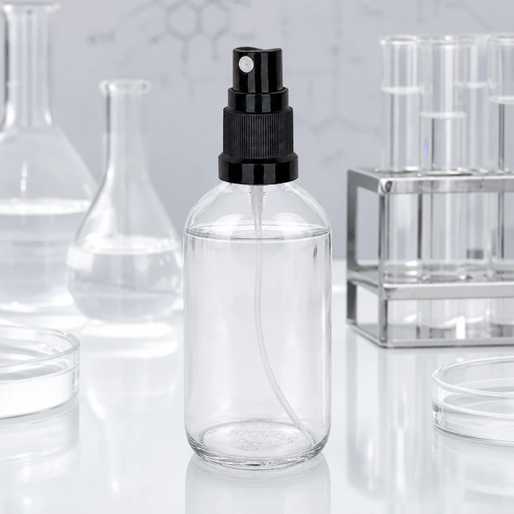 Flacon pulvérisateur ClearLine UT18/100 de 100 ml avec bouchon noir, parmi le matériel de laboratoire en verre