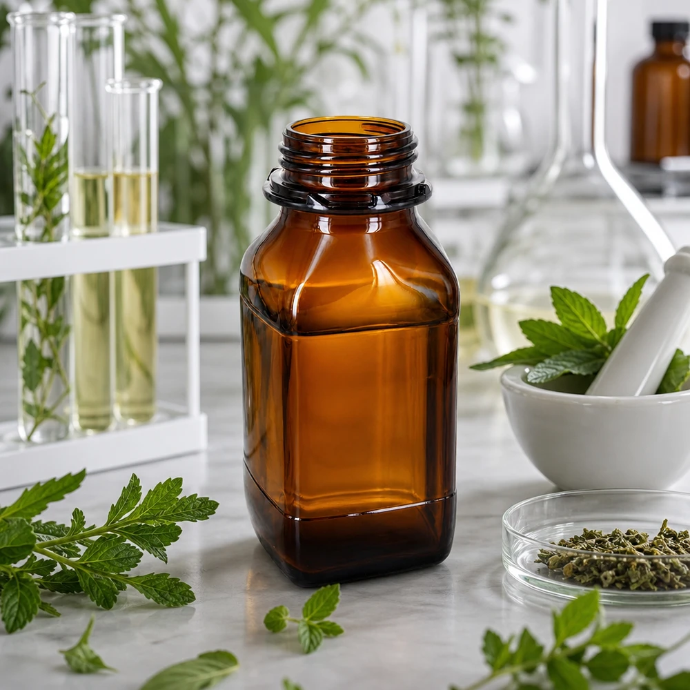 Bouteille de conservation en verre ambré de 500 ml - Une protection fiable pour vos substances précieuses Bouteille en verre ambrée de 500 ml pour le stockage professionnel de produits chimiques en laboratoire et dans l'industrie