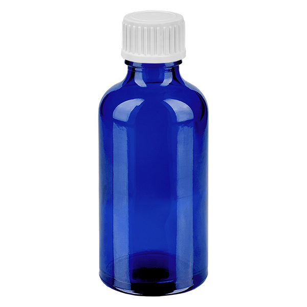 Flacon compte-goutte 50ml 0.9mm blanc STD BlueL. UT18/50