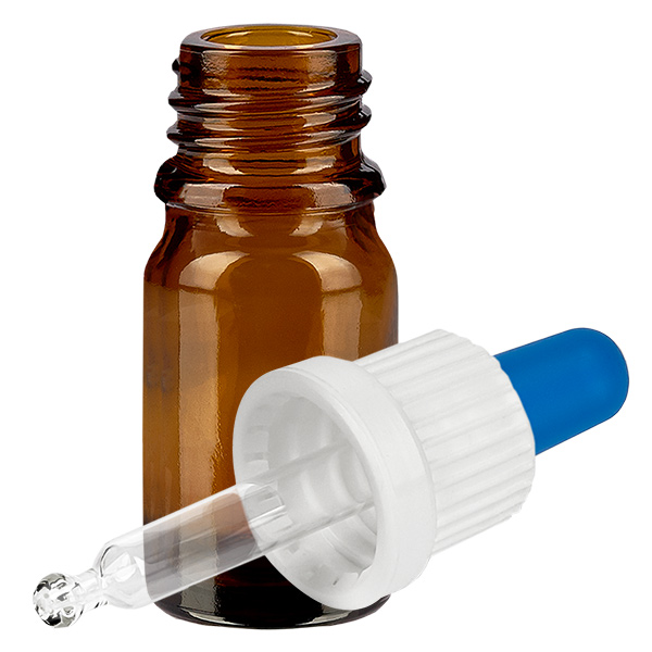 Flacon à pipette 5ml blanc/bleu OV BrownLine UT18/5