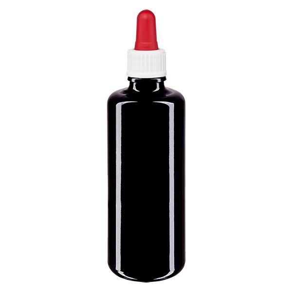 Flacon de pharmacie viol. 50ml pipette blanc/rouge pc Flacon de pharmacie viol. 50ml pipette blanc/rouge pc