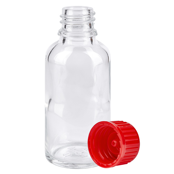 Flacon de 30ml 11mm SV rouge STD ClearLine UT18/30 Flacon de 30ml 11mm SV rouge STD ClearLine UT18/30