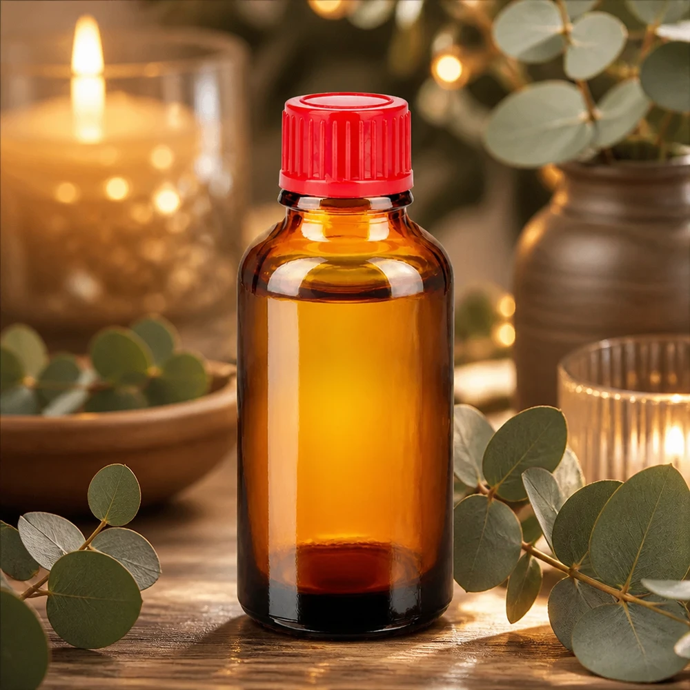 Flacon de 30ml 11mm SV rouge STD BrownLine UT18/30 Bouteille en verre premium de 30 ml avec bouchon rouge contrasté pour une conservation en toute sécurité