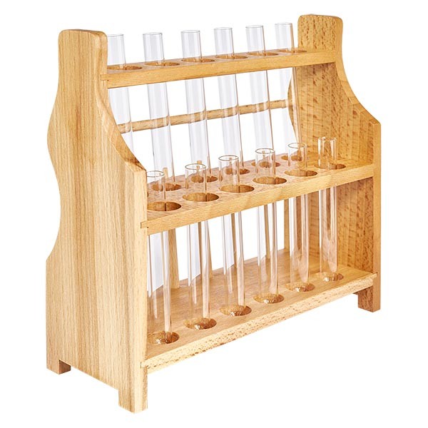 Tube à essai 160x16mm en verre borosilicate à bord rabattu