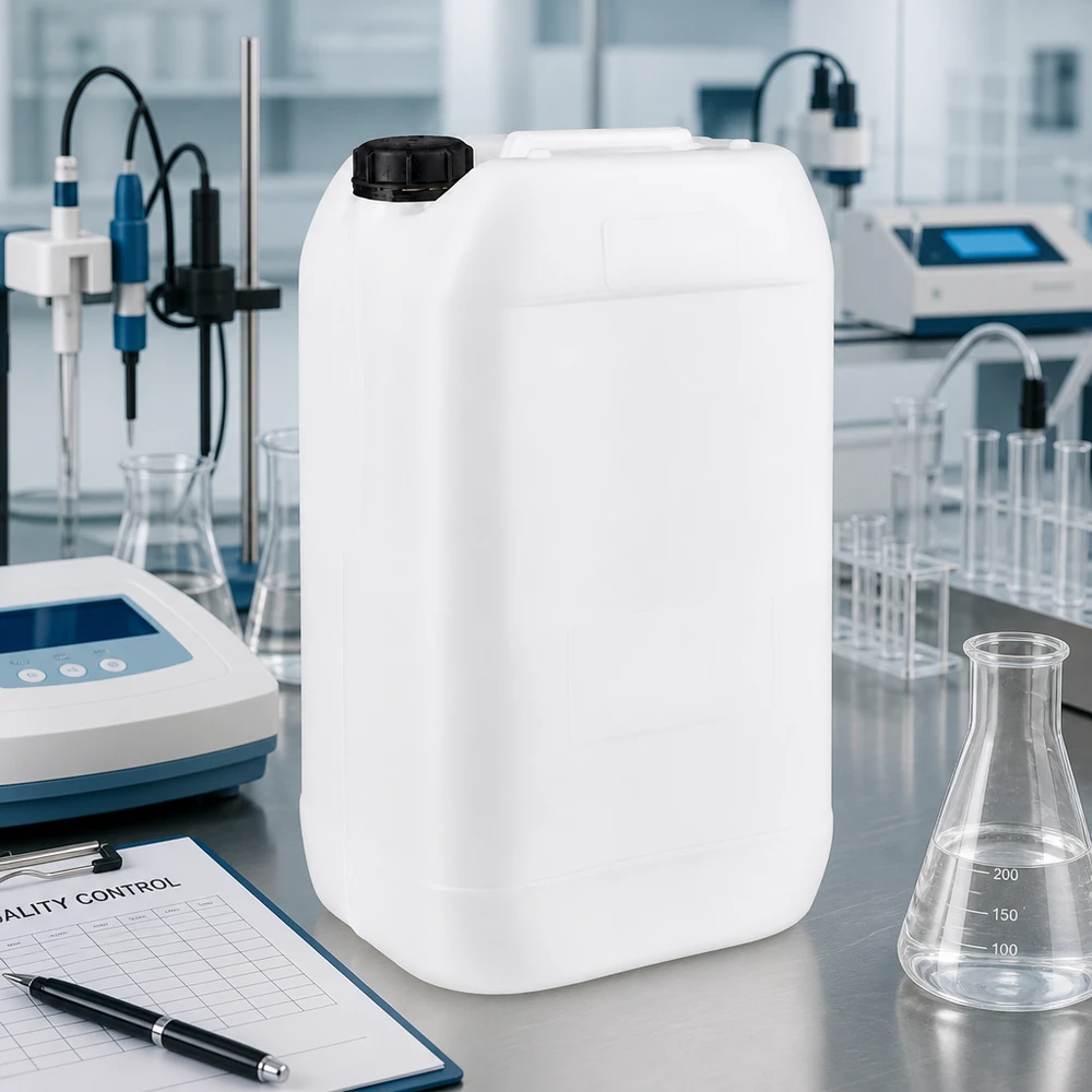 Jerrican de 15 litres avec bouchon à vis Bidon de produits chimiques de 15 L avec bouchon à vis inviolable pour un stockage en toute sécurité