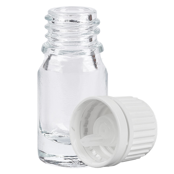 Flacon compte-goutte 5ml 0.7mm blanc OV ClearLine UT18/5