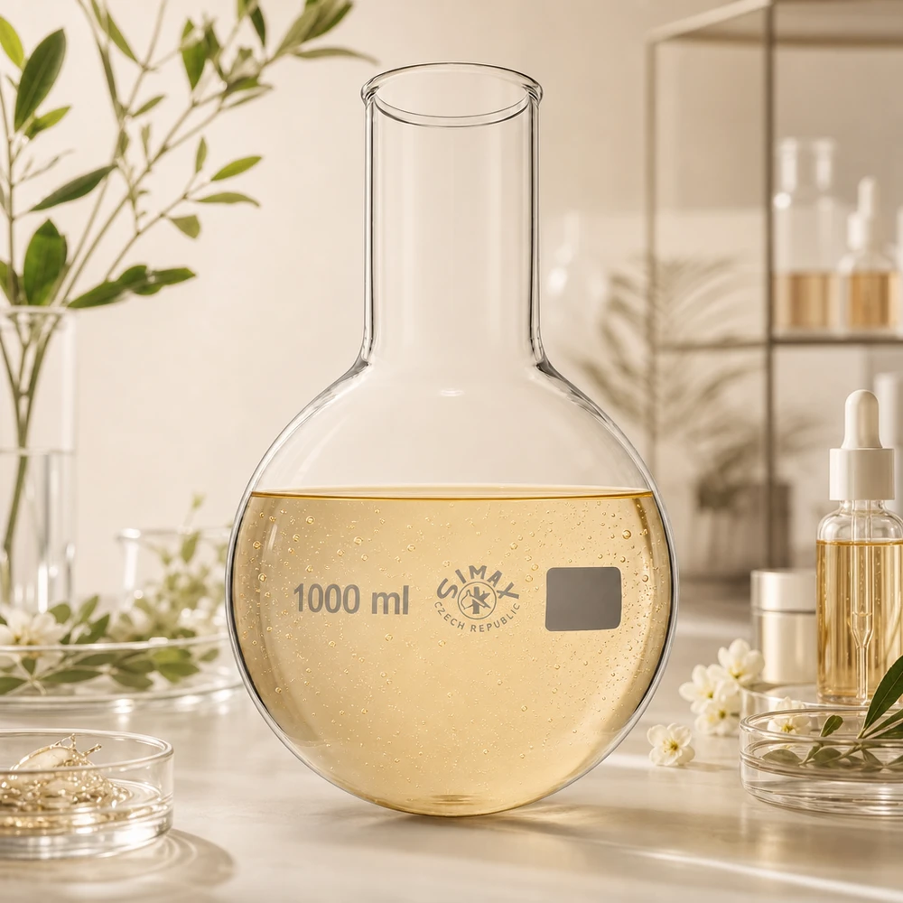 Ballon à fond plat 1000ml col large borosilicate avec bord arrondi Ballon rond de 1000ml à large ouverture parfait pour l'ajout de solides et la préparation d'échantillons