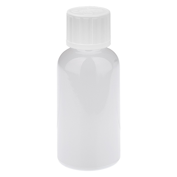 Flacon 30 ml Bouchon à vis 11 mm blanc Standard Sécurité enfant WhiteLine UT18/30