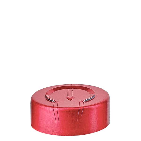 Capuchon à sertir 20,25 x 7,4 mm avec rupture totale, rouge Capuchon à sertir 20,25 x 7,4 mm avec rupture totale, rouge