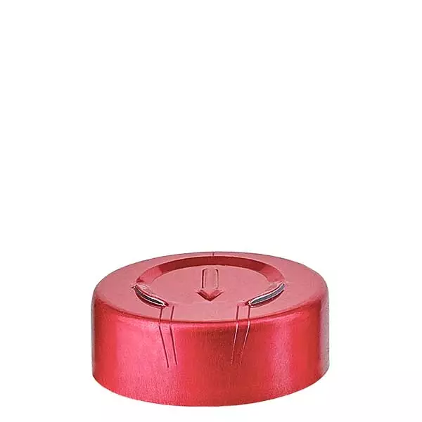 Capuchon à sertir 20,25 x 7,4 mm avec rupture totale, rouge Capuchon à sertir 20,25 x 7,4 mm avec rupture totale, rouge