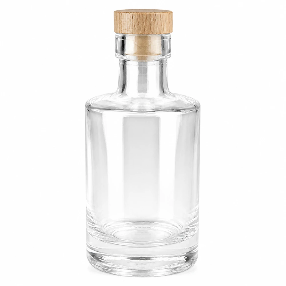 Bouteille en verre 200ml Marie avec bouchon à poignée en bois UNiTWIST - verre clair, bouchon en bois, vide