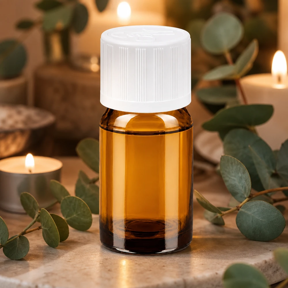 Bouteille en verre BrownLine de 5ml avec filetage de 11mm pour l'aromathérapie professionnelle et les cosmétiques