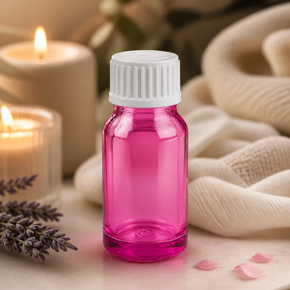 Bouteille en verre violet maniable de 10 ml avec fermeture de sécurité pour les enfants pour un stockage sûr