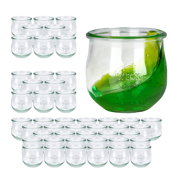 Set de 48 pots Weck 370ml verre tulipe Set de 48 pots Weck 370ml verre tulipe