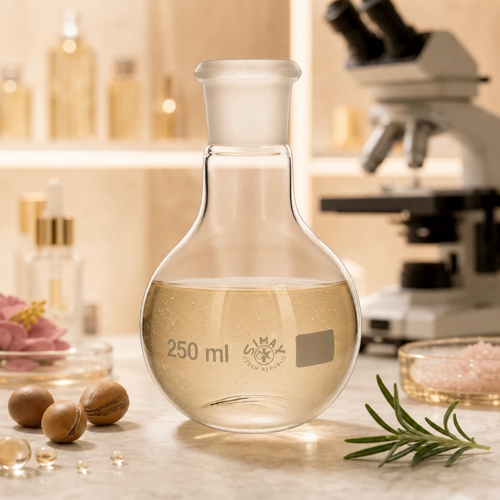 Ballon à fond plat 250 ml à col large, en verre borosilicate avec rodage normalisé 29/32 Fiole de laboratoire stable 250ml avec rodage standard 29/32 pour des essais chimiques sûrs