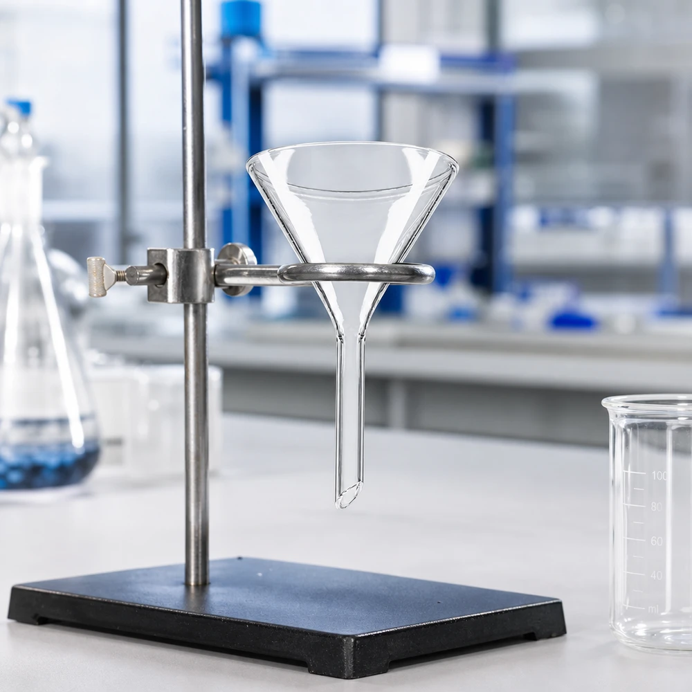 Entonnoir en borosilicate résistant à la chaleur, diamètre 55 mm, pour les applications thermiques en laboratoire