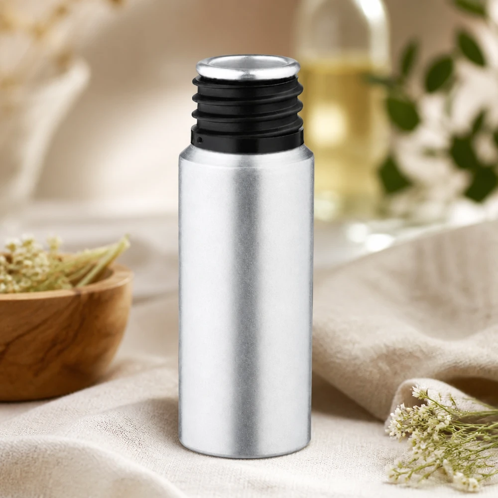 Bouteille en aluminium teinté 20 ml, sans bouchon Bouteille rechargeable en aluminium décapé de 20 ml pour les cosmétiques DIY et les mélanges d'aromathérapie