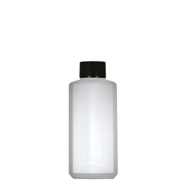 Flacon carré 250ml PE naturel, avec bouchon Flacon carré 250ml PE naturel, avec bouchon