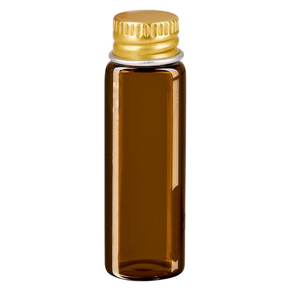 Mini flacon en verre 5ml brun Met.-V. or UNiTWIST Mini flacon en verre 5ml brun Met.-V. or UNiTWIST