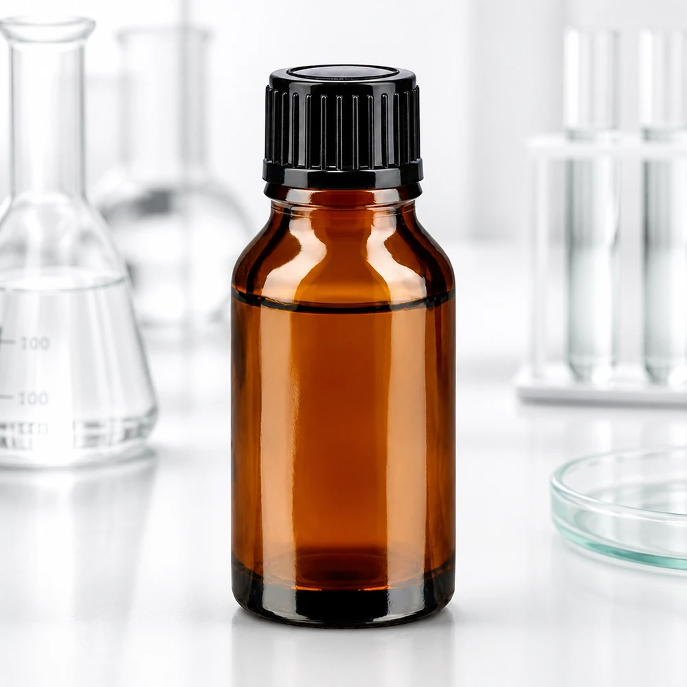 Flacon en verre brun 15ml avec bouchon à vis noir Petite bouteille en verre brun de 15 ml avec bouchon à vis noir à l'épreuve des enfants, destinée à des applications pharmaceutiques