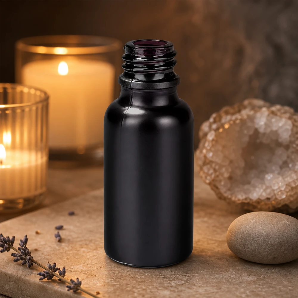 Flacon à pharmacie 20ml BlackLine UT18/20 UNiTWIST Flacon de pharmacie BlackLine 20ml UT18/20 avec large ouverture pour un remplissage et un dosage faciles