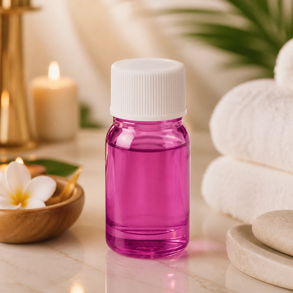 Flacon 5ml bouchon à vis 11mm blanc standard PurpleLine UT18/5 Flacon en verre violet de 5ml avec couvercle blanc idéal pour les sérums et les concentrés de soins de la peau