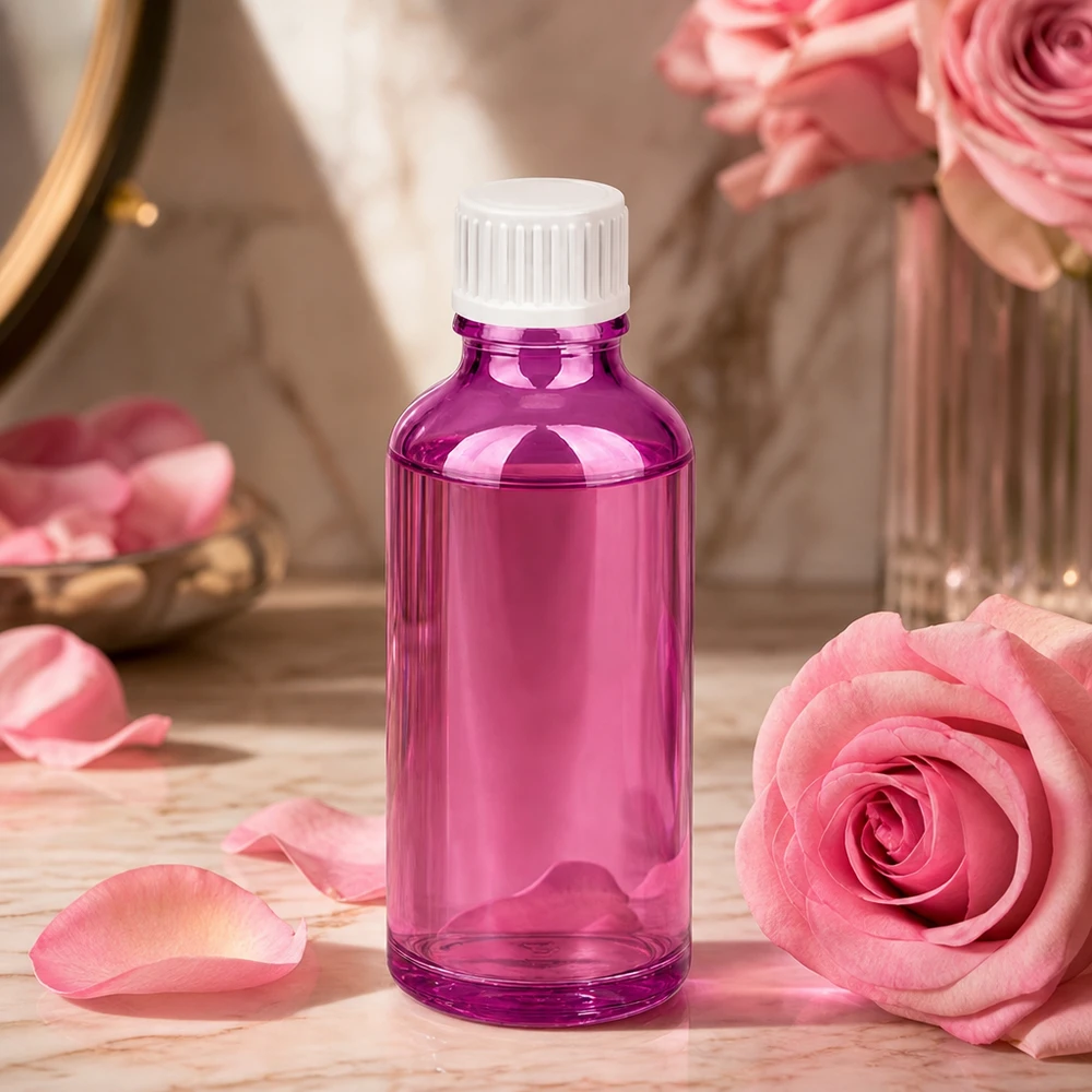 Flacon compte-gouttes 50ml 0.9mm blanc standard PurpleLine. UT18/50 Flacon compte-gouttes maniable de 50 millilitres violet transparent avec embout de dosage précis