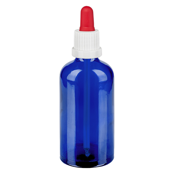 Flacon à pipette 100ml blanc/rouge OV BlueLine UT18/100