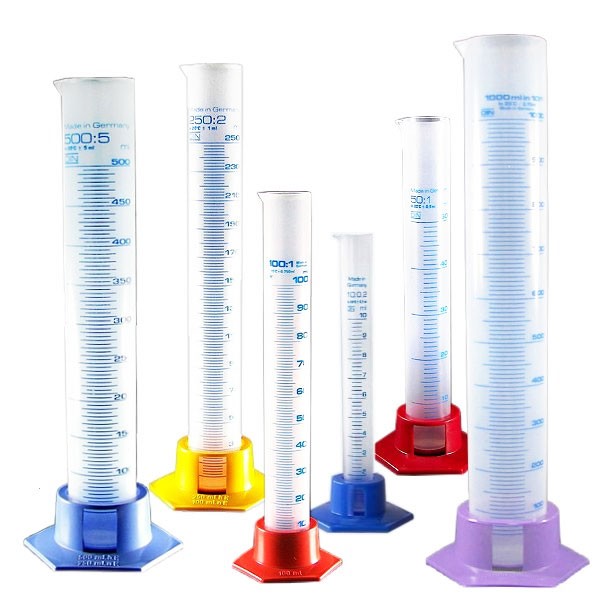 Set d'éprouvettes graduées (6 éprouvettes de 10 à 1000 ml)