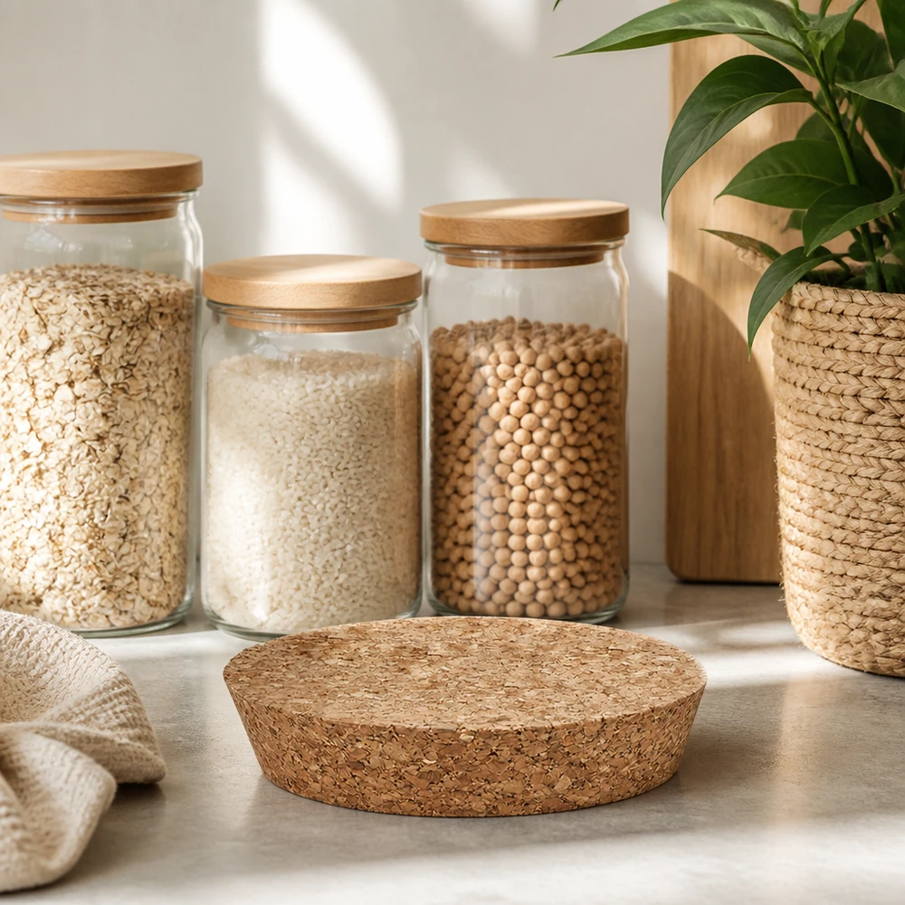 Bouchon naturel pour WECK RR100 (ø90/104, hauteur 20mm) WECK Korken RR100 Küchenambiente natürliche Aufbewahrung Getreide Hülsenfrüchte Vorratsdosen nachhaltig 94mm