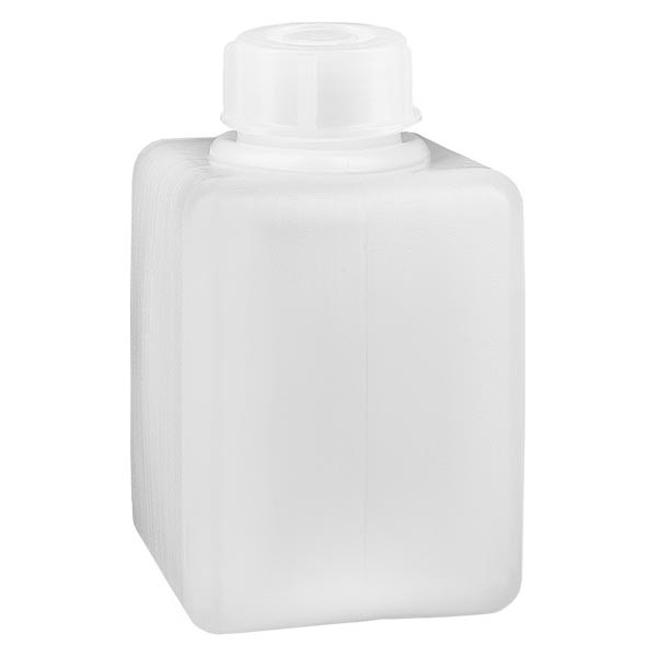 Flacon à produits chimiques 100 ml à col étroit, PEHD couleur naturelle, avec bouchon GL 25 Flacon à produits chimiques 100 ml à col étroit, PEHD couleur naturelle, avec bouchon GL 25