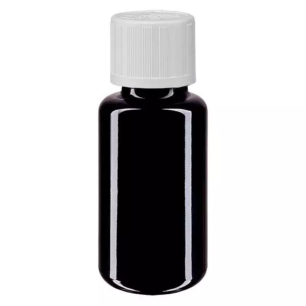 Flacon pour pharmacie viol. 20ml viss. blanc KiSi pc. Flacon pour pharmacie viol. 20ml viss. blanc KiSi pc.