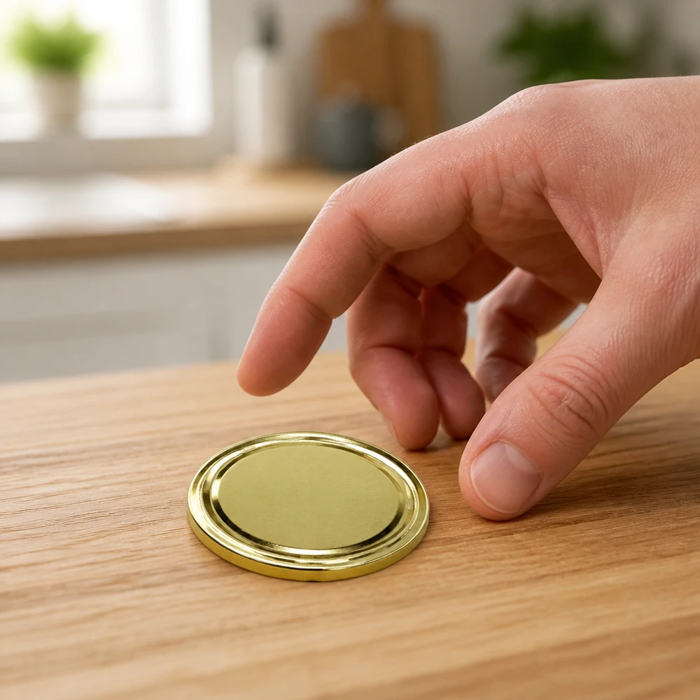 Petit couvercle rond pour bocal de conservation, 66 mm, couleur or, de la marque UNiTWIST, pour la cuisine