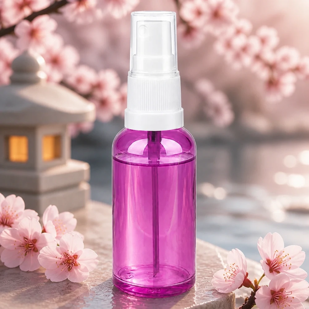 Flacon vaporisateur 50ml blanc/transparent Standard PurpleLine UT18/50 Vaporisateur rechargeable 50ml violet transparent pour les produits de beauté faits maison