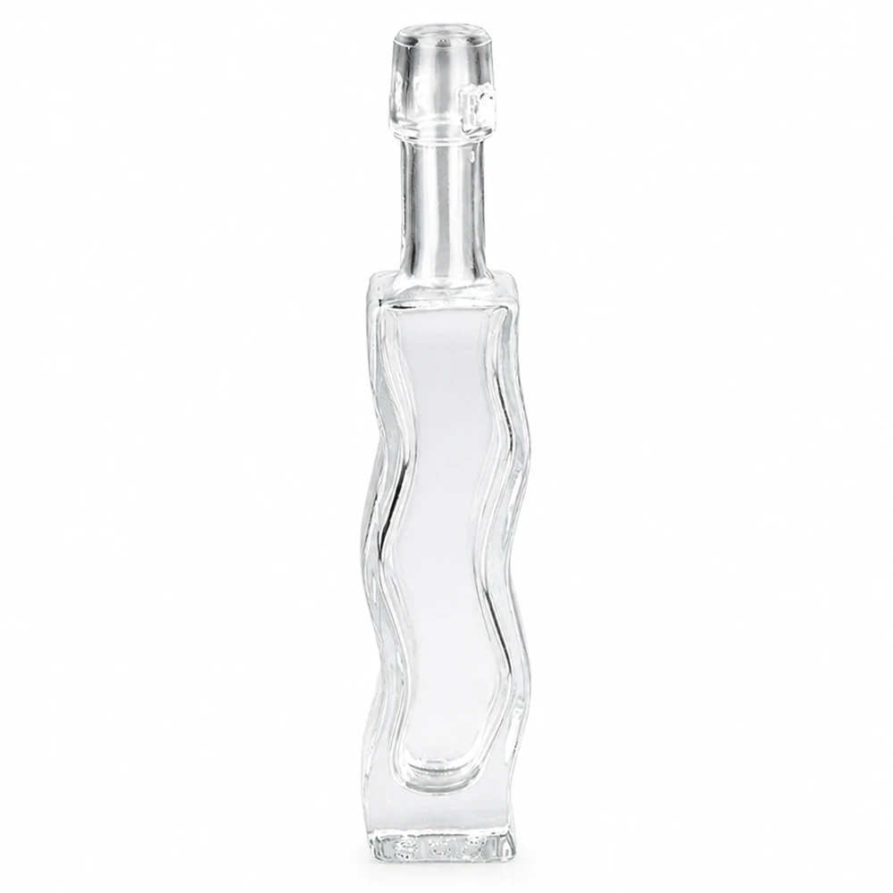 Flacon en verre « Fila » 40 ml sans bouchon UNiTWIST® Bouteille en verre Anna de 40ml avec bouchon à étrier transparent vide Goulot visible Photo du produit Vue de face