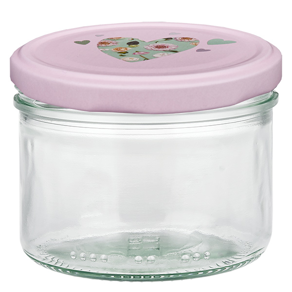 Pot cylindrique de 230 ml + couvercle BasicSeal rose cur