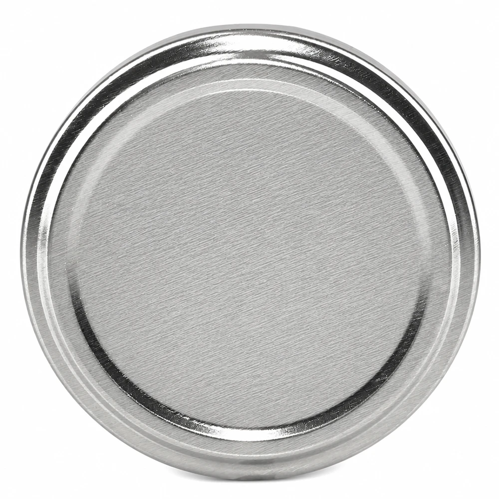 Couvercle BasicSeal 58 mm argenté (TO58) UNiTWIST Couvercle rond argenté à vis 58 mm BasicSeal TO58 pour pots de confiture