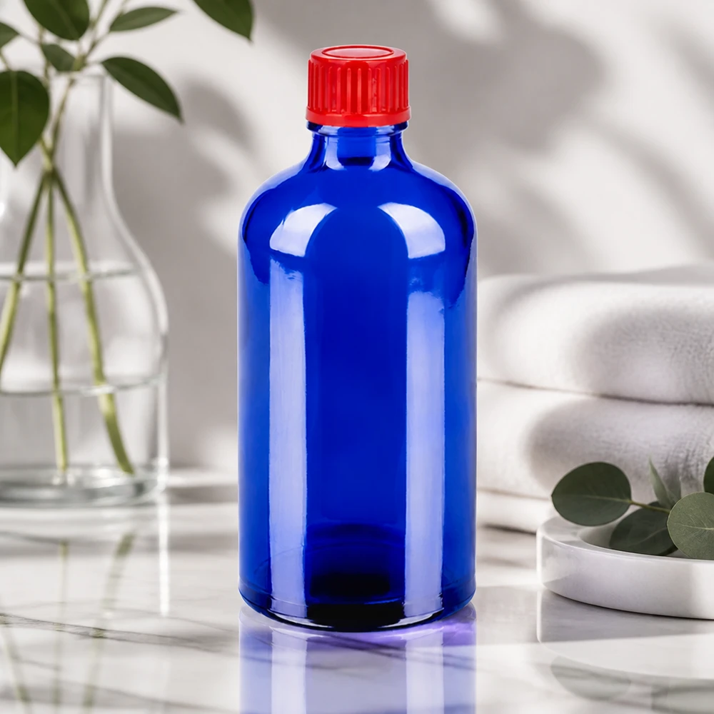 Flacon de 100ml 11mm SV rouge STD BlueLine UT18/100 Bouteille BlueLine 100ml avec une prise en main optimale grâce à sa forme ergonomique et sa surface antidérapante