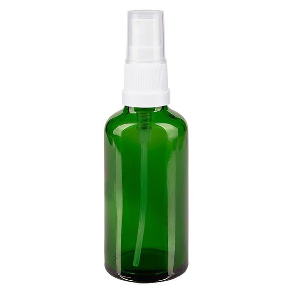 Flacon à pharmacie vert 50ml vaporisateur nasal blanc standard