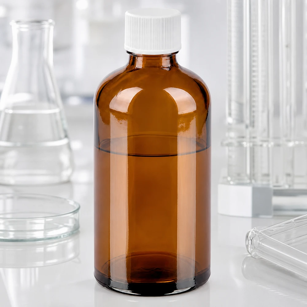 Flacon 100ml 11mm SV blanc STD BrownLine UT18/100 Petit flacon en verre brun de 100 ml avec bouchon à vis étanche pour une conservation en toute sécurité
