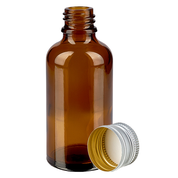Flacon 30ml 11mm SV alu-argent. STD BrownL. UT18/30