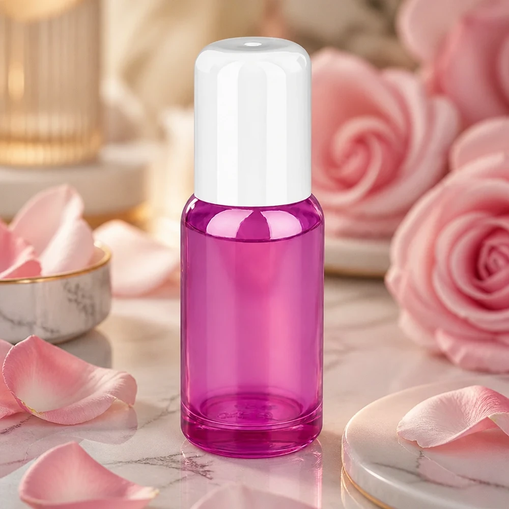 Elégant flacon roll-on pourpre de 20ml parfait pour les parfums faits maison