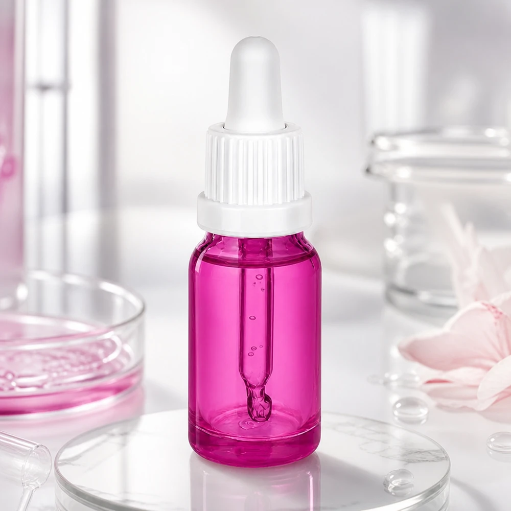 Flacon pipette 10ml blanc originalité bouchon à vis PurpleLine UT18/10 Flacon compte-gouttes 10ml en verre violet avec bouchon vissant blanc OV PurpleLine UT18/10