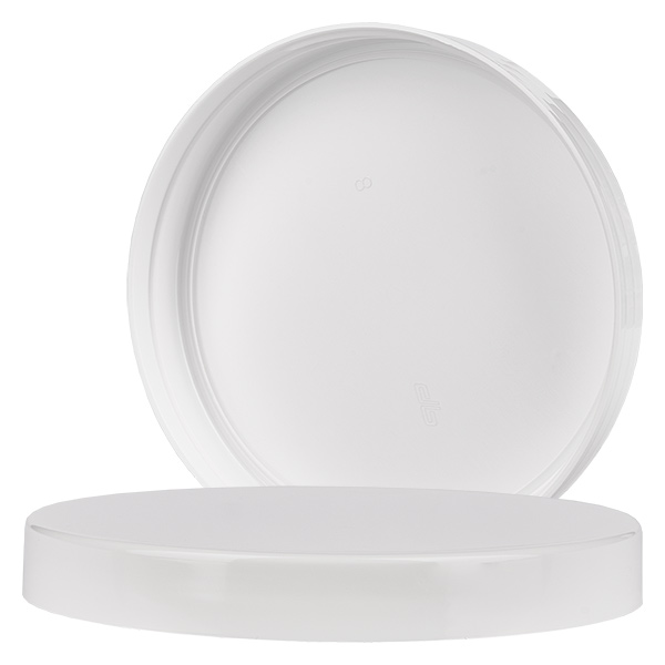 Couvercle à vis blanc filetage 100 mm, pour pots à vis en PET 1000 ml