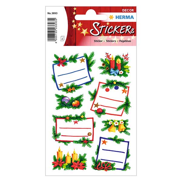 Sticker Arrangement de sapins (16 autocollants avec paillettes) Sticker Arrangement de sapins (16 autocollants avec paillettes)