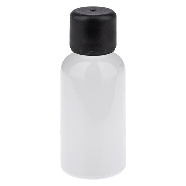 Flacon 30 ml Bouchon à vis 6 mm noir Standard WhiteLine UT18/30 Flacon 30 ml Bouchon à vis 6 mm noir Standard WhiteLine UT18/30