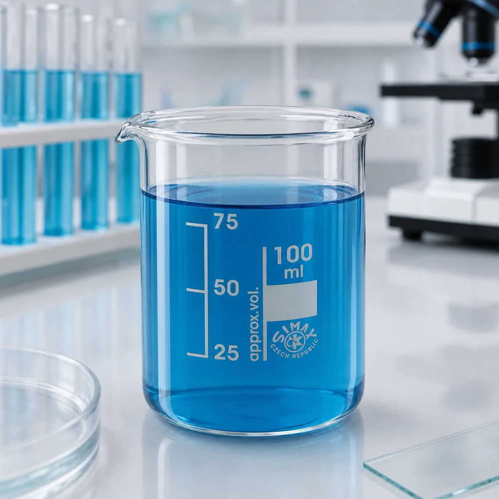 Bécher 100ml en verre borosilicate résistant à la chaleur (forme basse) Bécher de laboratoire 100ml forme basse en verre borosilicaté résistant à la chaleur pour des mesures précises