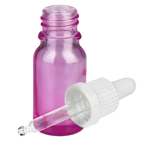 Flacon pipette 10ml blanc originalité bouchon à vis PurpleLine UT18/10