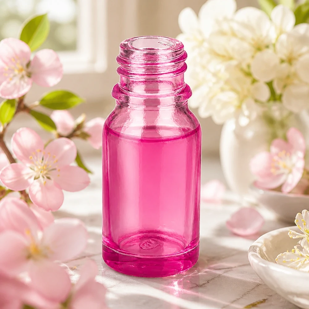 Bouteille à pharmacie de 10ml PurpleLine UT18/10 UNiTWIST Bouteille en verre PurpleLine 10ml UT18/10 UNiTWIST en magenta pour une conservation hygiénique des liquides